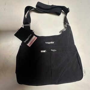 Baggallini Black Nylon Crossbody Shoulder Bag Adjustable Strap NWT